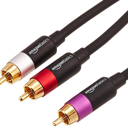 Canton ASF 75 SC aktiivsubwoofer (60/120 vatti) valge (tükk) &amp; Amazon Basics PBH-20214 - RCA audiokaabel, 1 x RCA isas - 2 x RCA isas, 2,4 m