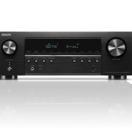 Denon AVC-S670H 5.2-kanaliga AV-ressiiver, Dolby Surround heli, 6 HDMI sisendit ja 1 väljund, 8K HDMI, Bluetooth, Wi-Fi, AirPlay 2, HEOS Multiroom, Alexa ühilduv, must