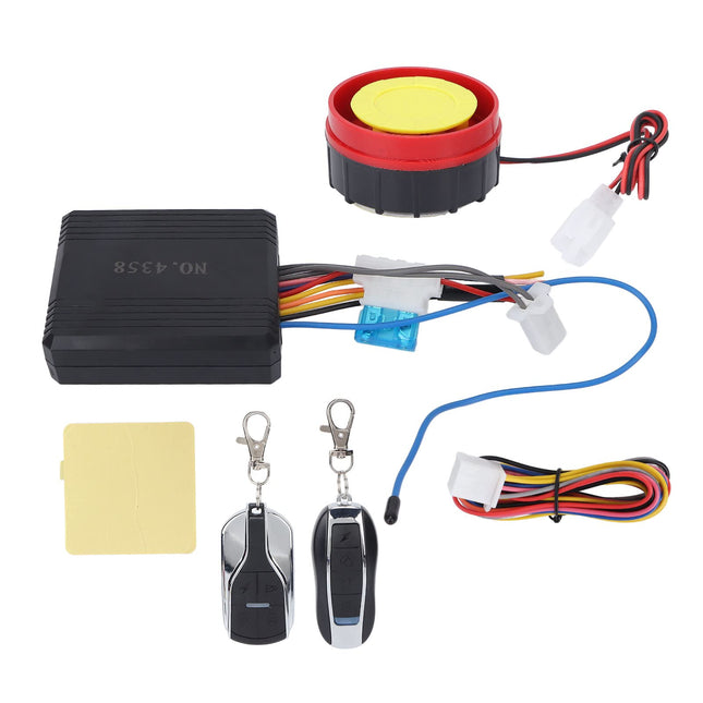 VOBOR Motorcycle Alarm System with 2 Remote Controls, 12V 125db Universal Waterproof Wireless Anti-theft Alarm System Motorcycle Radio Alarm System