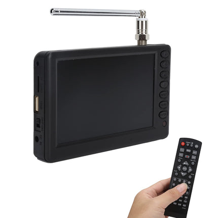 Dpofirs Portable 5 inch HD TV, 1500 mAh LCD TV Digital &amp; Analog Equipped with USB Port, Memory Card Slot, U-Disk Content Player for Travel, Camping