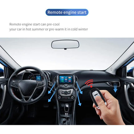 EASYGUARD EC003N-V auto turvaalarmisüsteem PKE passiivse võtmeta sisenemise kaugjuhtimispuldiga, mootori käivitamise, seiskamise ja võtmeta käivitussüsteemiga, universaalne versioon, DC12V