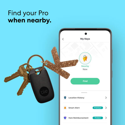 Tile Pro (2022) Bluetooth-esemete leidja, 1 tk, 120 m ulatus, töötab Alexa ja Google Smart Home'iga, ühildub iOS-i ja Androidiga, leiab oma võtmed, puldid ja palju muud, must