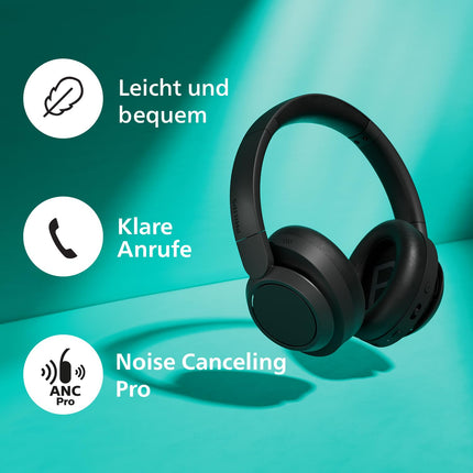 PHILIPS TAH6509BK/00 mürasummutavad kõrvapealsed juhtmevabad Bluetooth-kõrvaklapid - suurepärane kõnekvaliteet, ühildub häälassistentidega ja kuni 45 tundi muusikaesitusaega - mustad