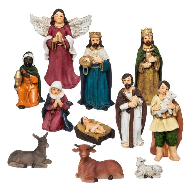 Feeric Lights &amp; Christmas - Christmas santons x 11 - Resin H. 7.5 cm