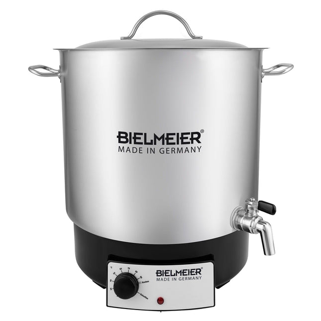 BIELMEIER hõõgveinimasin, uue disainiga, roostevabast terasest, 1800 W, 29 liitrit, roostevabast terasest kraan 1/2" BHG 690.2. Valmistatud Saksamaal.