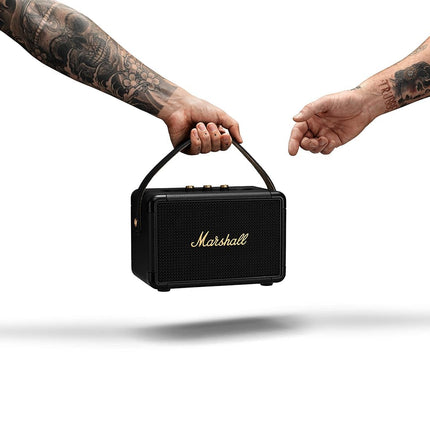 Marshall Kilburn II Bluetooth Portable Water-Resistant Speaker, Wireless - Black and Brass