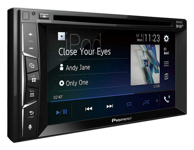 Pioneer AVH-Z3200DAB 2DIN meediavastuvõtja, 6,2" selge takistuslik puutepaneel, Bluetooth, DAB+ digitaalraadio, Apple CarPlay, WebLink, käed-vabad süsteem, CD, DVD ja USB, must, topelt-DIN