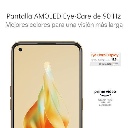 OPPO Reno8T - tasuta mobiiltelefon, 8 GB + 128 GB, 100 MP + 2 MP kaamera, mikroskoobiga kaamera, Android nutitelefon, 5000 mAh aku, 33 W kiirlaadimine, kahekordne nano-SIM, oranž