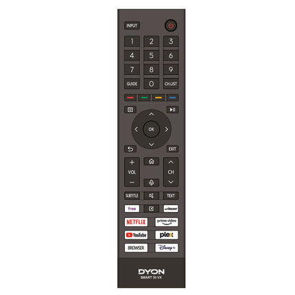 DYON Smart 50 VX - 50-tolline (126 cm) 4K UHD nutiteler HD kolmekordse tuuneriga (DVB-C/-S2/-T2), App Store, Prime Video, Netflix, YouTube, DAZN, Disney+, hotellirežiim