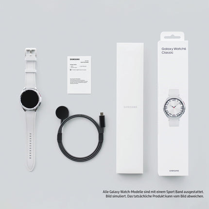 Samsung Galaxy Watch6 Classic Smartwatch, Health Features, Fitness Tracker, Fast-Charging Battery, Bluetooth, 47 mm, Silver, Includes 36-Month Manufacturer's Warranty [Exclusively at Amazon]