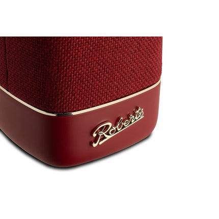 Roberts Beacon 335 Bluetooth Speaker – Portable, Rechargeable, 15h Playtime, Two Passive Bass Radiators, Bass Booster, Equalizer, Stereo Pairing – Red