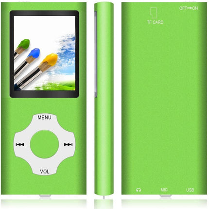 Tabmart 32GB MP3 Player, MP4 Music Player Support Audio Player Media Player FM Radio E-Books 18 Hours Long Battery Life 1.81 Inch Color Display Music Player Green