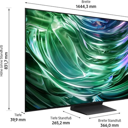 Samsung OLED 4K S90D 65 tolli (163 cm), UHD-teler, OLED HDR+, 4K tehisintellektiga pildiparandus, mängukeskus kuni 144 Hz, Dolby Atmos, OTS Lite, Knox Security, nutiteler, tehisintellektiga teler, Stiftung Warentesti testi tulemus 1,7