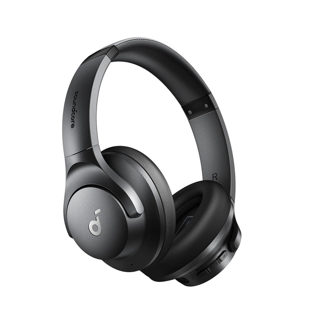 Soundcore by Anker Q20i juhtmevabad Bluetooth-kõrvaklapid hübriidse aktiivse mürasummutusega, 40-tunnine mänguaeg ANC-režiimis, kõrglahutusega heli, sügav bass, kohandamine rakenduse kaudu (must)