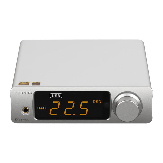 Topping DX3 Pro + Bluetooth 5.0 kõrvaklappide võimendi LDAC helidekooder DSD512 DAC madala müratasemega võimendi kodule ja arvutile, hõbedane-