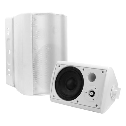 STUDIOFINIX 6,5-tolline 400-vatine veekindel väliskõlar Bluetooth-seinale kinnitatav kõlar veekindel ilmastikukindel terrassile, garaažile, kodule, õue (valge)