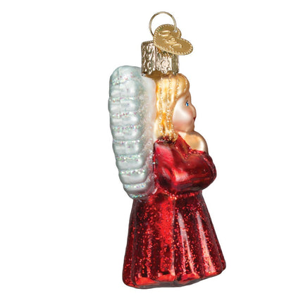 Old World Christmas Angel Collection Glass Blown Ornaments for Christmas Tree Baby Angel, 3 in H x 1 in W x 1 in D
