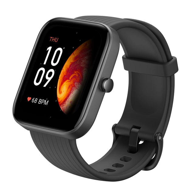 Amazfit Bip 3 Pro Smartwatch with Heart Rate, SpO2 Monitor, 1.69" Fitness Watch Tracker Sports Watch with 60 Sports Modes, 14-Day Battery Life for Women Men, GPS, Black
