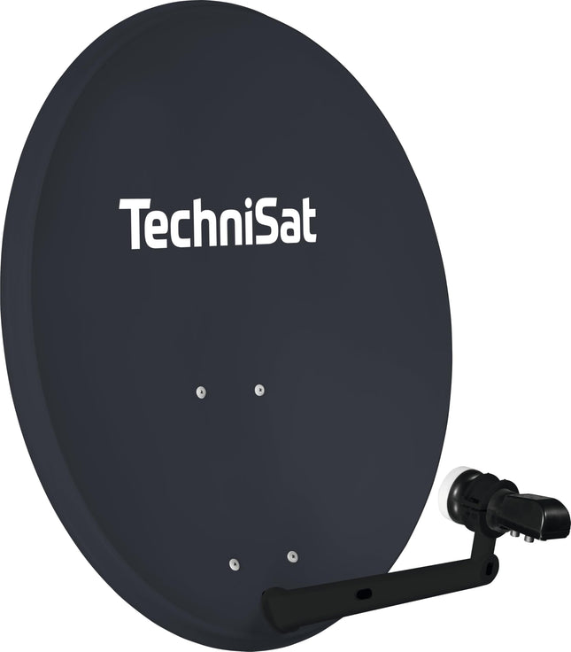 TechniSat TECHNITENNE 70 satelliitantenn 4 kasutajale (70 cm digitaalne satelliitsüsteem, komplekt sisaldab antenni mastikinnitusega ja Quattro-Switch LNB-d), antratsiithall