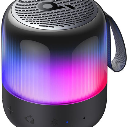 Soundcore Glow Mini Speaker, Portable Bluetooth Speaker, 360° Sound, Light Show, 12h Playtime, Individually Adjustable EQ &amp; Light, IP67 Waterproof &amp; Dustproof, for Camping, Home &amp; Beach Parties