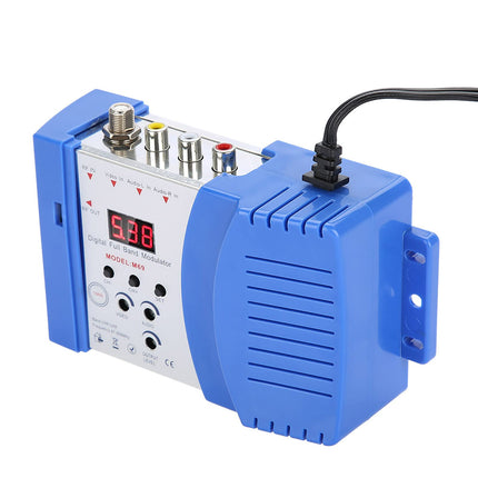 Lairiba audio/video RF-modulaator, digitaalse ekraaniga RF-modulaator AV-RF AV-TV muundur VHF UHF, ergonoomiline RF-modulaator LED-iga satelliitvastuvõtja/videokaamera/videomaki/DVD jaoks