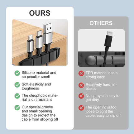 JIAHCN 313 Cable Management Set with 6 cable sleeves, 65 cable holders, 2 roll cable ties, 20 resealable cable ties, 20 adhesive bases and 200 cable ties, PC cable management for all cable TV cables