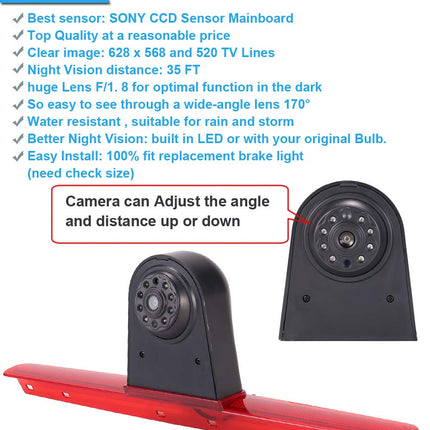 Waterproof parking camera parking aid color camera brake light camera brake light reversing camera + 4.3" TFT LCD monitor replacement for T5 Bus Transporter Caravelle 2003-2015 Bj.
