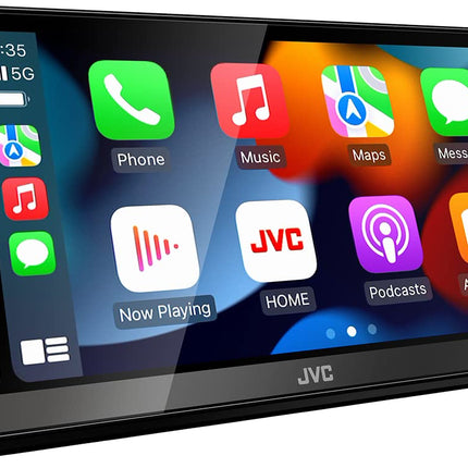 JVC KW-M785DBW - 17,3 cm (6,8") digitaalne meedia AV-vastuvõtja juhtmevaba CarPlay ja Android Auto funktsiooniga (4x50W, DAB+/FM, BT, 3x eelväljundit 2,5 V, USB, iPod/iPhone'i juhtimine)