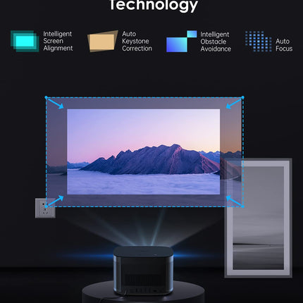 XGIMI Horizon Pro 4K projektor kodukinole, DLP 4K projektor, 1500 ISO luumenit, 200-tolline, videoprojektor WiFi ja Bluetoothiga, 8W Harman/Kardon kõlarid, Android TV 10.0, HDR10 ja HLG