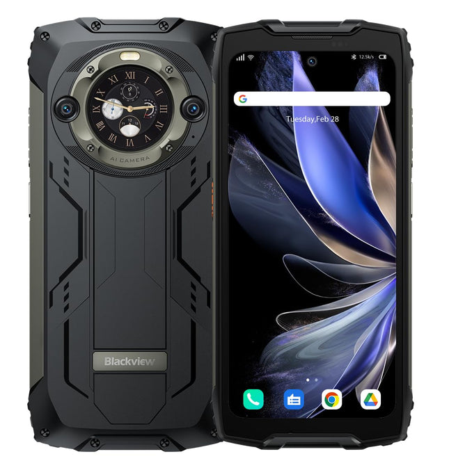 Blackview BV9300 PRO Outdoor Smartphone without Contract (100LM Flashlight), 24GB+256GB, 15080mAh Battery, 6.7'' 120Hz 2.3K Display, 64MP Camera, IP68 Android 13 Waterproof Smartphone, GPS NFC Black