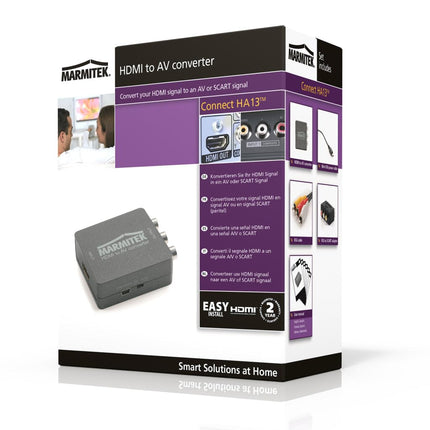 HDMI to SCART Adapter - Marmitek Connect HA13 - Digital Video Converter - RCA - Composite - PAL - NTSC - 1080P - Full HD - New AV source with old TV - No software required