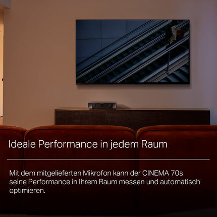 Marantz Cinema 70s 7.2-kanaliga AV-ressiiver, HiFi võimendi, Alexa-ühilduv, 6 HDMI sisendit ja 1 väljund, 8K video, Bluetooth, Wi-Fi, muusika voogedastus, Dolby Atmos, AirPlay 2, HEOS Multiroom, hõbedane