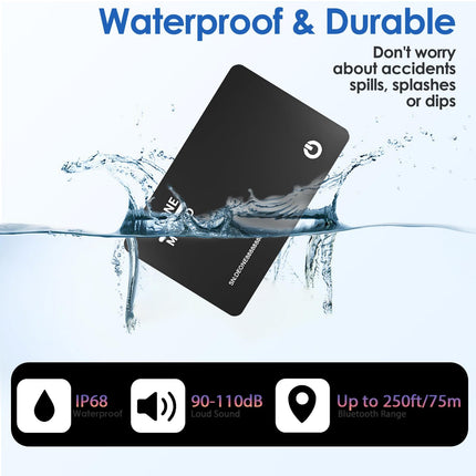Wallet Tracker Card Slim 1.6mm, Purse Finder, Wallet Finder with Apple Find My App (Only iOS, Not for Android), Bluetooth Item Finder for Wallets, Phones, Passports.