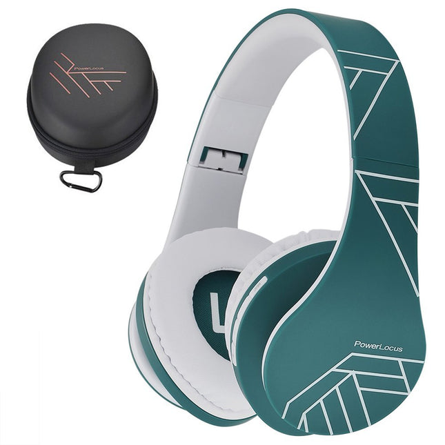 PowerLocus Bluetooth kõrvaklapid, stereo kokkupandavad juhtmevabad ja juhtmega kõrvaklapid sisseehitatud mikrofoniga, Micro SD/TF, FM telefonide/iPadi/sülearvutite ja arvutite jaoks (sinised)