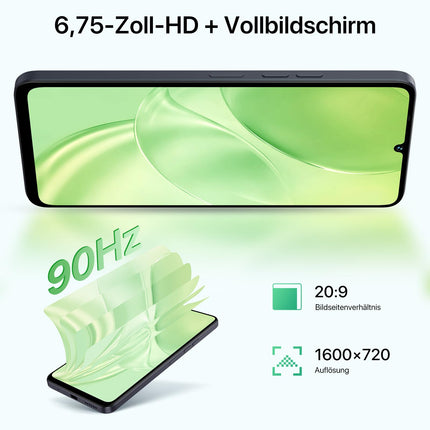 UMIDIGI G9 5G mobiiltelefon, Android 14 nutitelefon ilma lepinguta, 90Hz kaheksatuumaline, 12GB + 128GB nutitelefon, 6,75" HD+ ekraan, 50MP, näo- ja sõrmejäljetuvastusega avamine, 5000mAh, GPS, kahe SIM-kaardiga 5G nutitelefon