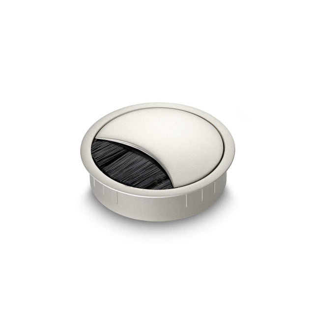 Eisnhauer® kaablikarp, roostevabast terasest viimistlusega, 80 mm puurimisdiameeter harjastihendiga, eemaldatav kaas, mida saab neljas asendis lukustada, kõrgus u 21 mm, sobib mitme kaabli kaablisisestuseks