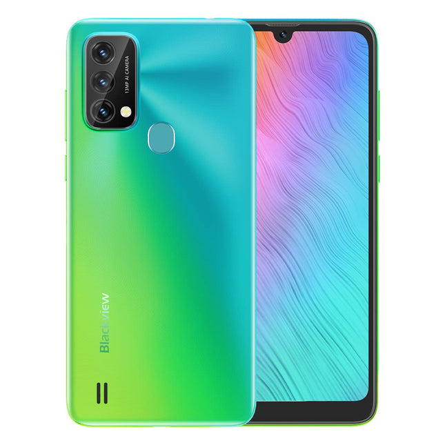 Blackview A50 4G mobiiltelefon ilma lepinguta, kaheksatuumaline 3GB 64GB (1TB laiendatav), 13MP+5MP, 6,09'' HD+ ekraan, 3 kaardipesa, 4280mAh aku, kahe SIM-kaardiga nutitelefon Android 11, GPS sõrmejäljelugejaga hämarik