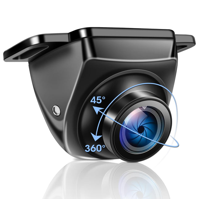 【360°+90° pööratav】 AHD 1080P tahavaatekaamera auto tahavaatekaamera metallkorpusega universaalne tahavaatekaamera öise nägemisega 170° lainurk-tagurdusjoon IP69 veekindel tahavaatekaamera kaubikule ja maasturile