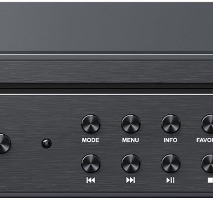 KENWOOD KR-W8000SCD - Smart HiFi CD receiver with 3.2" TFT, 60 W RMS, WiFi Internet radio, DAB+, FM, CD, USB, Spotify (HiFi), Deezer, Bluetooth, Phono, Coax, TOSLINK, Sub-Out, OKTIV, black