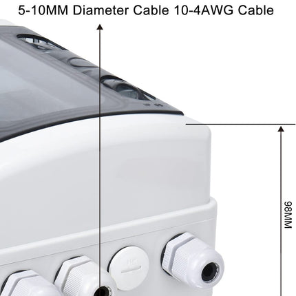 Surge protection PV DC disconnect switch lightning protection circuit breaker 500VDC 2 pole 40A 20-40KA solar voltage protection for photovoltaics IP65 waterproof