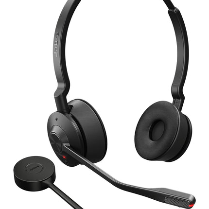 Jabra Engage 55 SE stereo peakomplekt UC, Link 400a DECT adapter USB-A, 1,2 m USB-C - USB-A kaabel, kandekott, garantii ja hoiatused (ohutuskaardid)