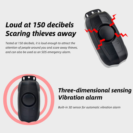 FOLOSAFENAR Anti-theft alarm system, electric scooter alarm radio remote control 150dB for bicycles, motorcycles, electric bicycles, electric scooters, doors and windows