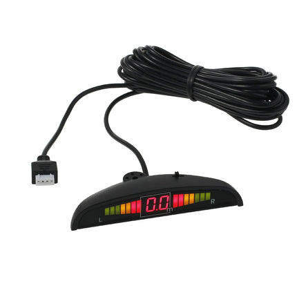 AUTOUTLET Parking Sensors PDC Reversing Alarm 4 Sensors Universal Car Reversing Parking Aid Reverse Gear Audio Buzzer Alarm Kit LCD Display DC 12 V (Silver)