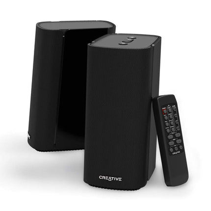 Creative T100 Compact 2.0 Hi-Fi lauakõlarid, kuni 80W tippvõimsusega Bluetooth 5.0, optiline sisend, arvutitele ja sülearvutitele