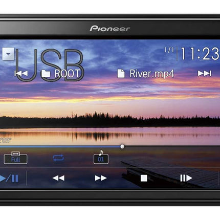Pioneer DMH-A3300DAB 2-DIN multimeediapleier, 6,2-tolline ClearType puuteekraan, nutitelefoni ühenduvus, USB, DAB/DAB+ digitaalraadio, WebLink, Bluetooth, 13-ribaline graafiline ekvalaiser