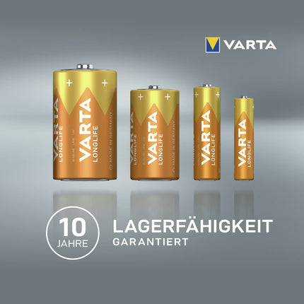 VARTA AA patareid, 40 tk, pika elueaga, leeliselised, 1,5 V, kaugjuhtimispultide, raadiote, kellade jaoks, valmistatud Saksamaal