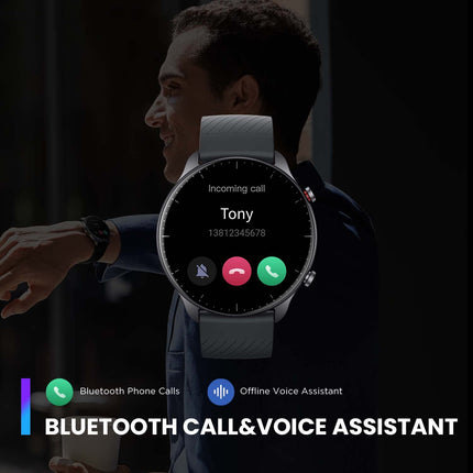 [2022. aasta versioon] Amazfit GTR 2 46 mm nutikell Bluetooth-kõnede, 3 GB muusikasalvestusruumiga, spordikell 90 spordirežiimiga, pulsi ja SpO2 jälgimine, töötab Alexaga, must