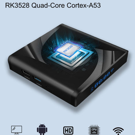 RUPA Android TV Box 13.0, 2025 uusim Android Box RAM 2G ROM 16G WiFi6 Enternet 10/100M Bluetooth 5.0 USB3.0 toetab 3D HD 8K Cast Screen TV Box
