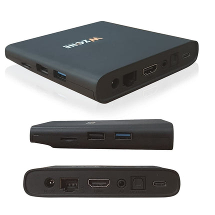 Leyf 4K Android TV Box originaallitsentsiga, mille on litsentseerinud Google LLC ja Netflix, Disney, Prime Video WiFi, Type-C, HDMI 2.1, USB 3.0, Ethernet, MicroSD/miniklaviatuur/nutiterv, Chromecast, YouTube