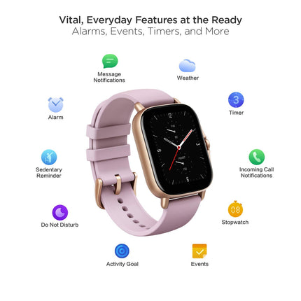 Amazfit A2021 Smartwatch GTS 2e GPS 1.65'' Activity Tracker for Fitness and Health with 90 Sports Modes, 14 Days Battery Life, SpO2, Heart Rate, Sleep, Stress Monitoring for Men Women